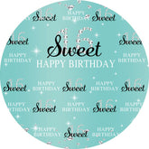 Schwarz Und Blau Süß 16 Runden Glücklich Geburtstag Hintergrund